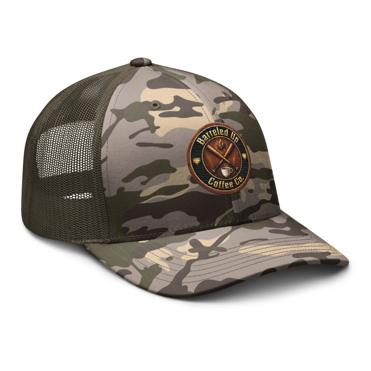 Barreled Up Coffee Co. Camouflage Trucker Hat