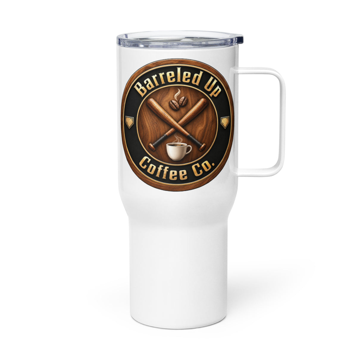 Barreled Up Coffee Co. Travel Mug With a Handle