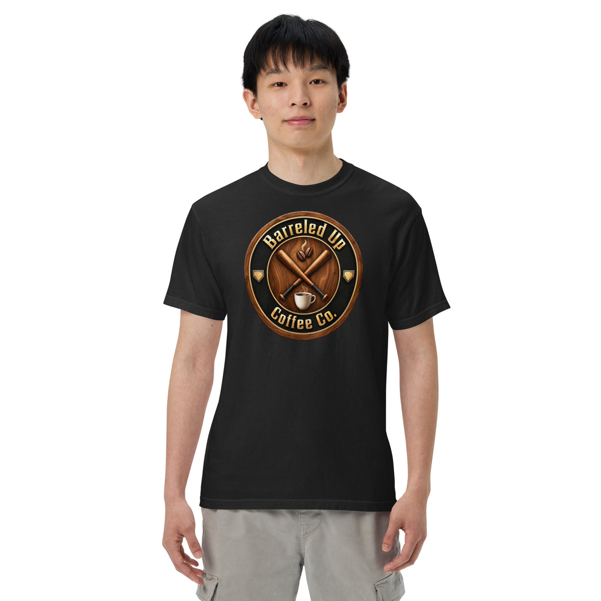 Barreled Up Coffee Co. Unisex Garment-dyed Heavyweight T-shirt